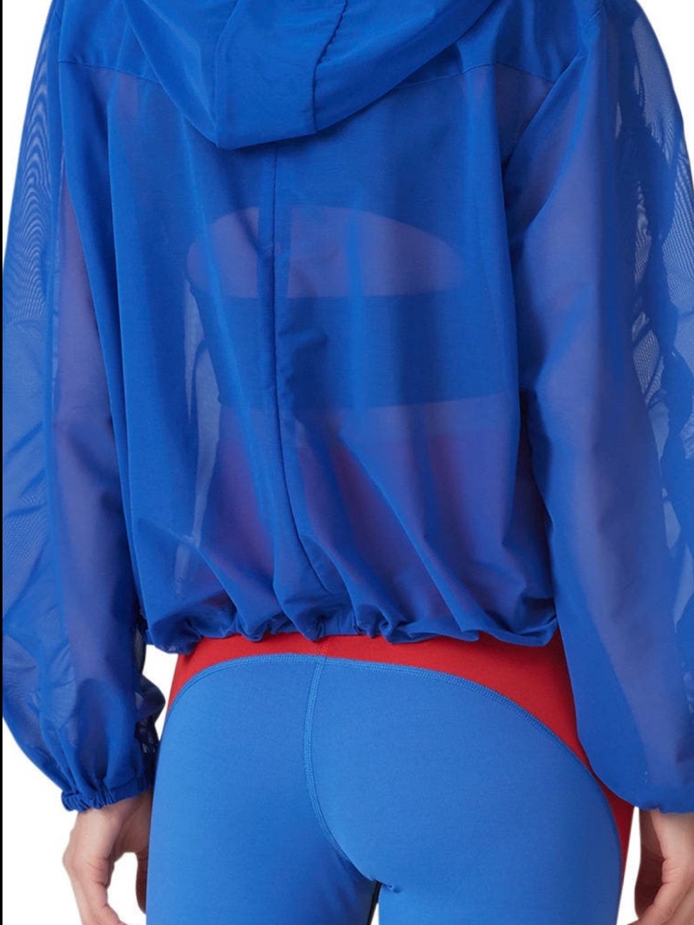 MICHI Bold Blue Hooded Windbreaker Jacket - Picture 8 of 10